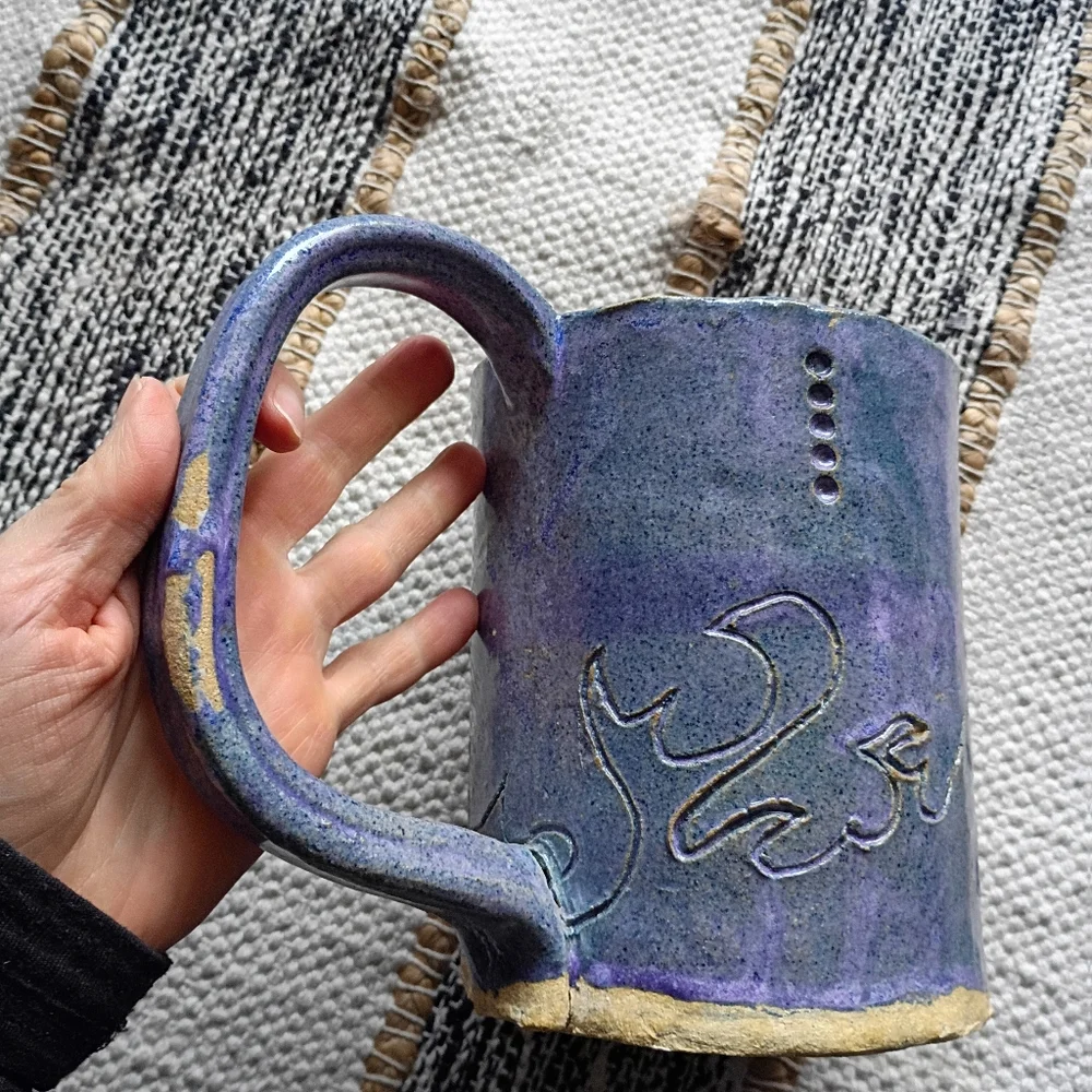 Giant Handcrafted Unique Ceramic Mug - Picture 8 of 8